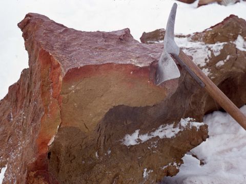 1977-267-weathered-sandstone-with-a-polished-case-hardened-surface-Olympus-Range.jpg