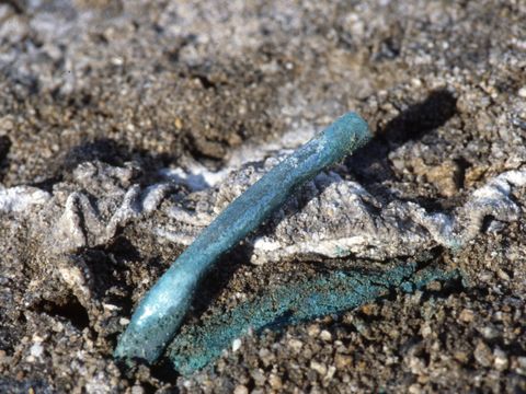 1990-108-Oxidised-copper-pipe-at-Marble-Point-camp-site.jpg